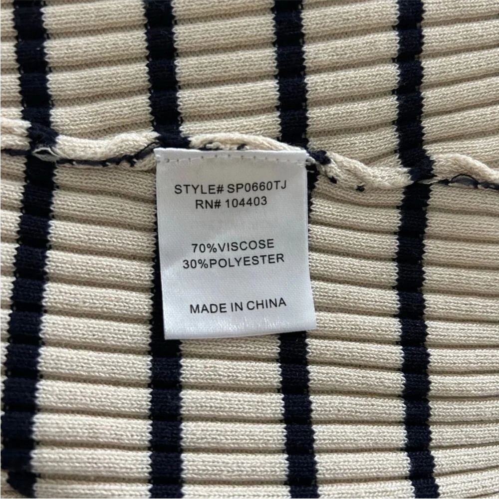 Joie Black and Cream Striped Maxi Dress - Picture 5 of 5